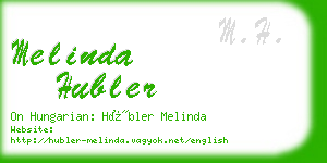 melinda hubler business card